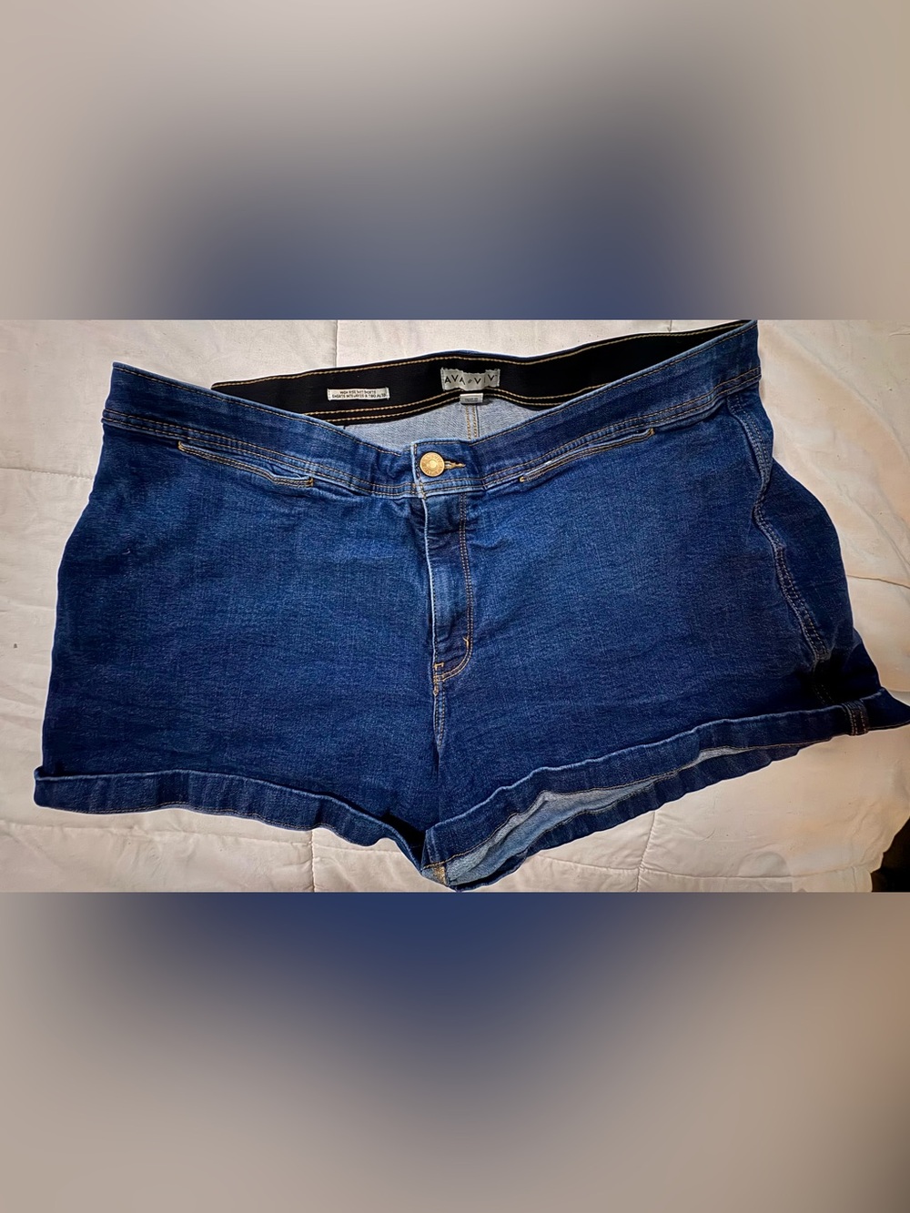 Ava & Viv Deep Blue Denim Shortalls